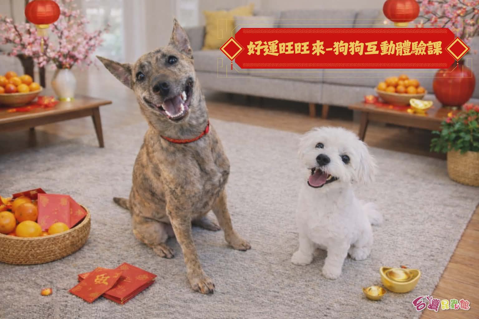 2/18(三) 13:45-14:15新竹館限定~好運旺旺來-狗狗互動體驗課