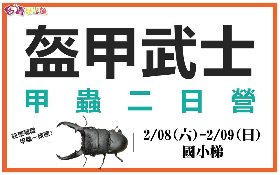 2/8(六)-2/9(日)盔甲武士-甲蟲二日營(國小)